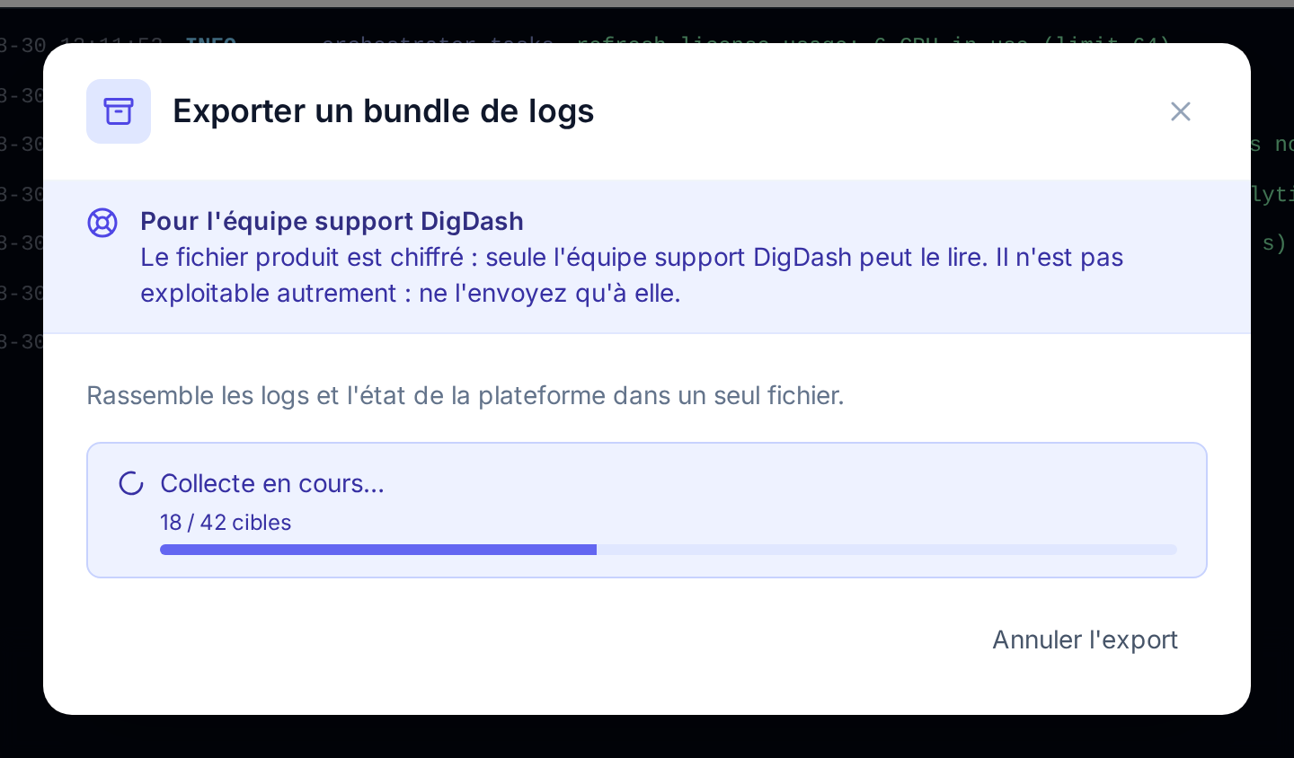 Collecte en cours