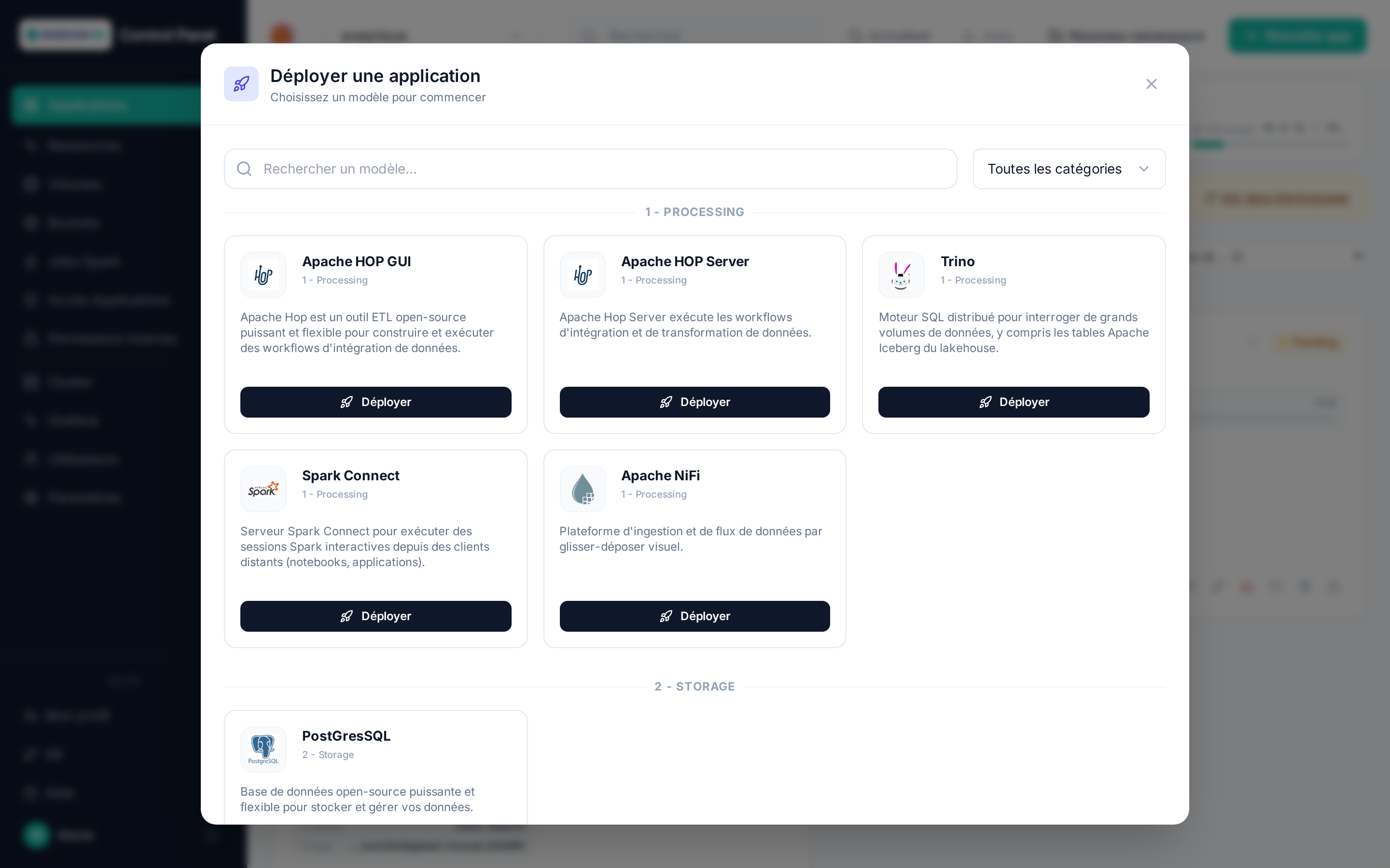 Catalogue de templates